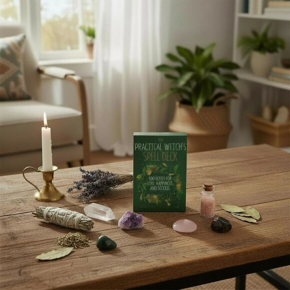 Practical Witch's Spell Deck - 100 Love Happiness Success Spells - New - Picture 7 of 7